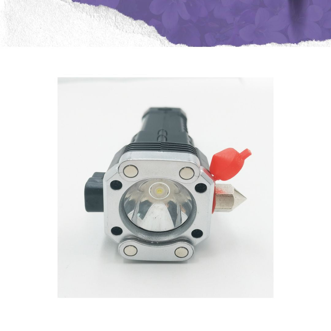 Rechargeable Super Bright LED Flashlight with Safety Hammer