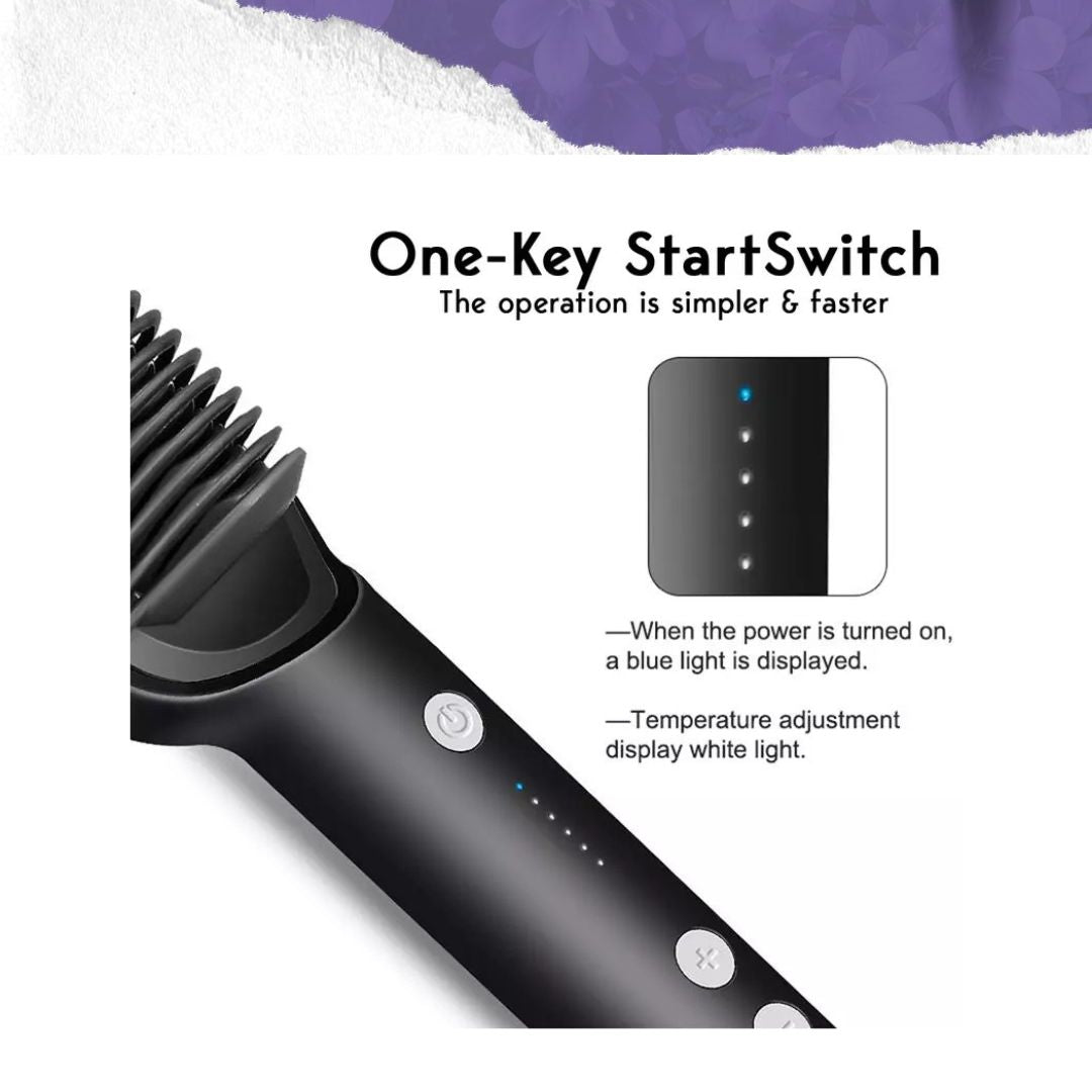 2 in 1 Hair Straightener Brush