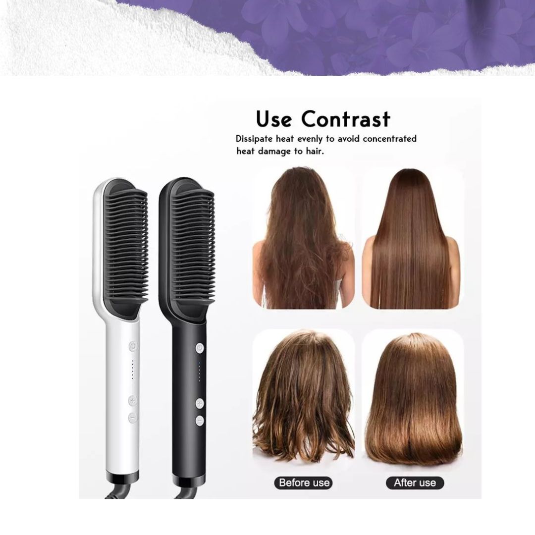 2 in 1 Hair Straightener Brush
